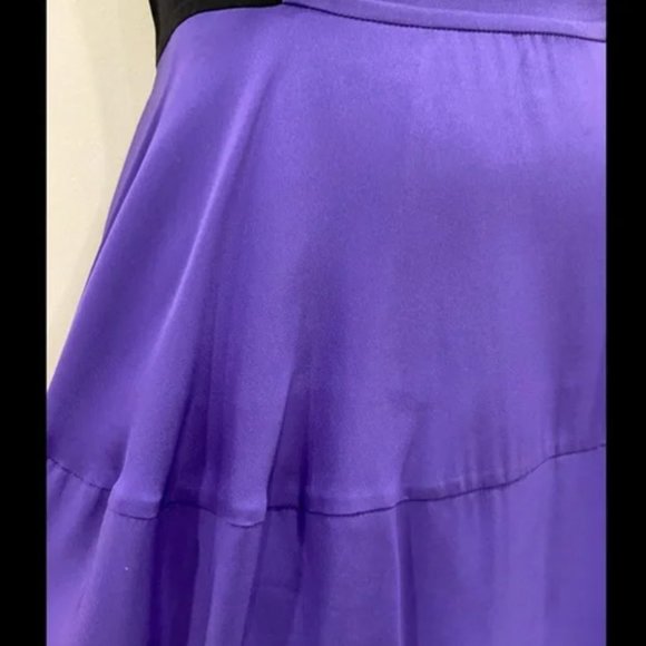 SALE-Elizabeth & James Purple Dress with Black Side Panels, size 6 - Picture 4 of 4